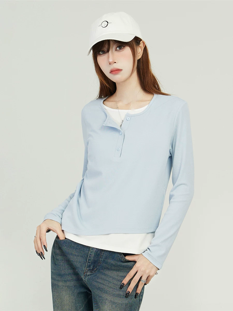 レイヤード風 長袖Tシャツ 商品写真