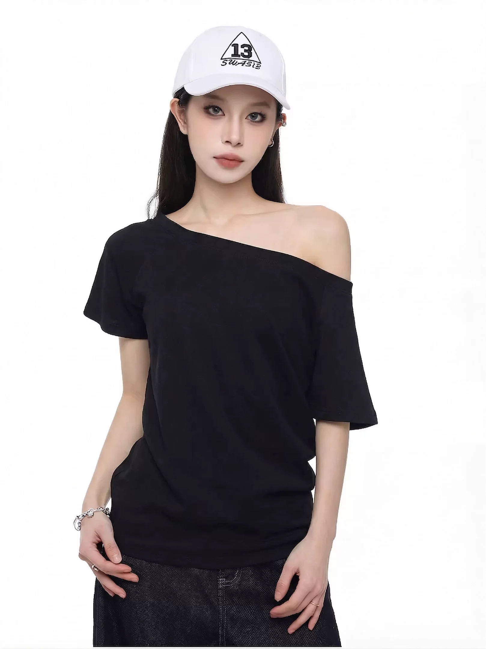 オフショルダー 半袖Tシャツ 商品説明・サイズ資料