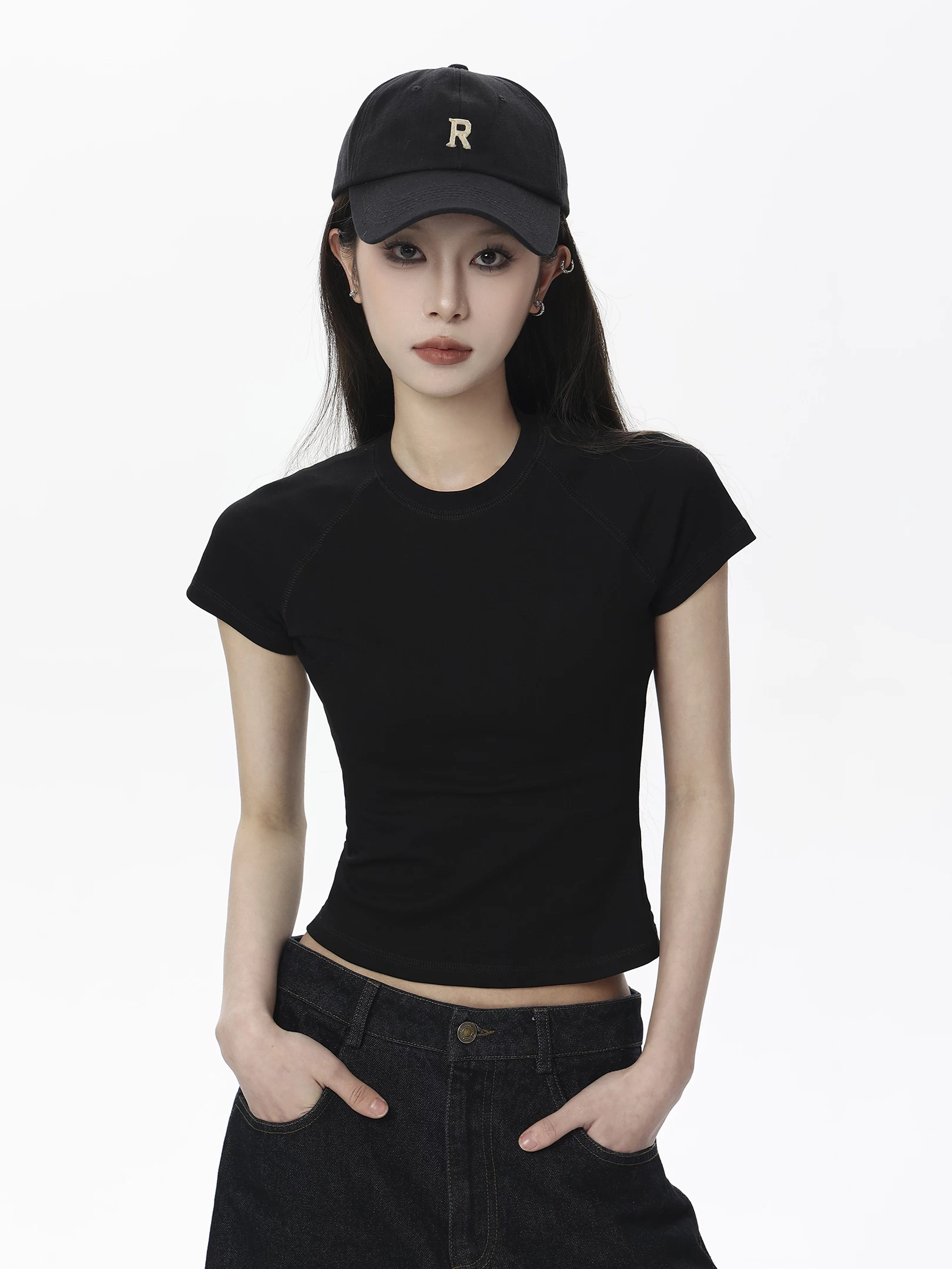 ラグラン ショート丈Tシャツ 商品写真