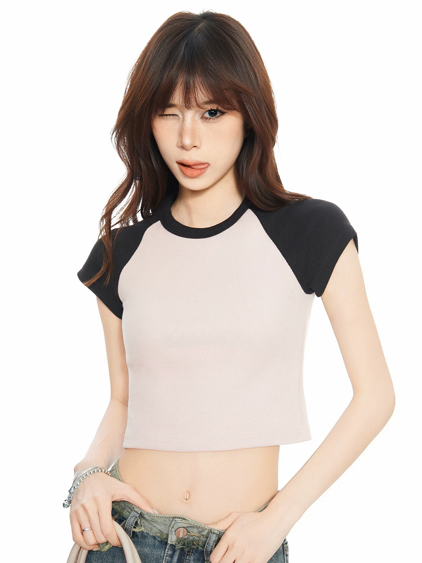 クルーネック ラグランTシャツ 商品写真