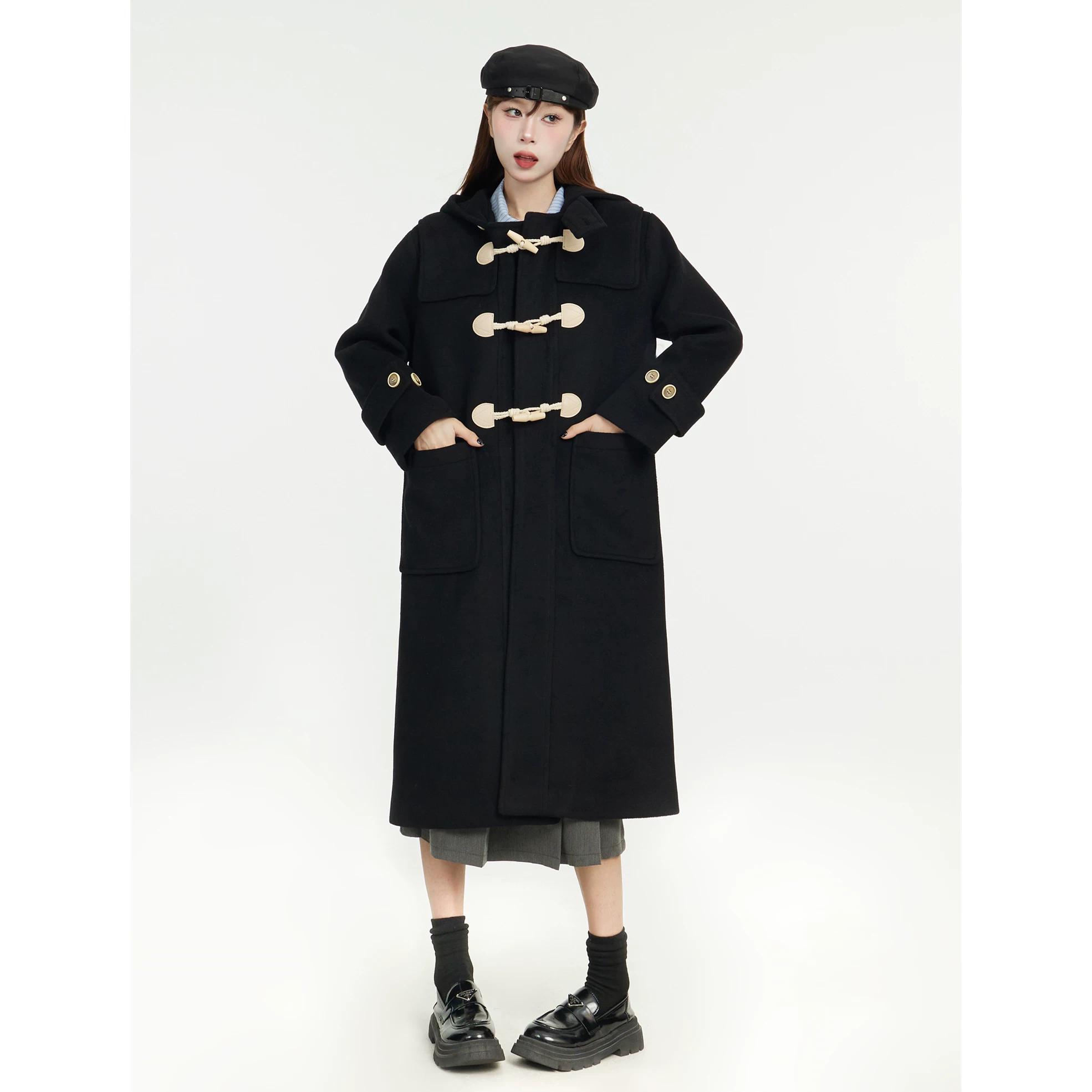フード付き ダッフルコート 商品写真