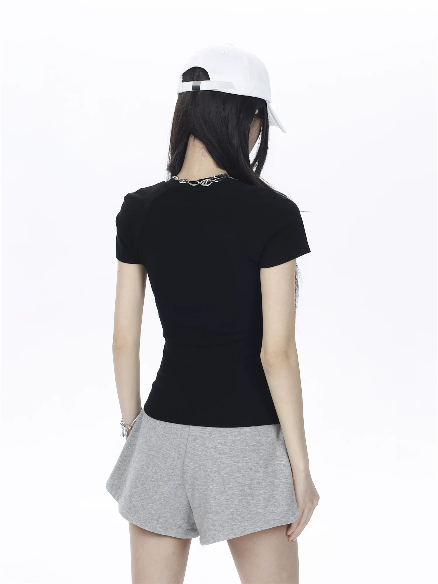 Vネック ラグラン半袖Tシャツ 商品説明・サイズ資料