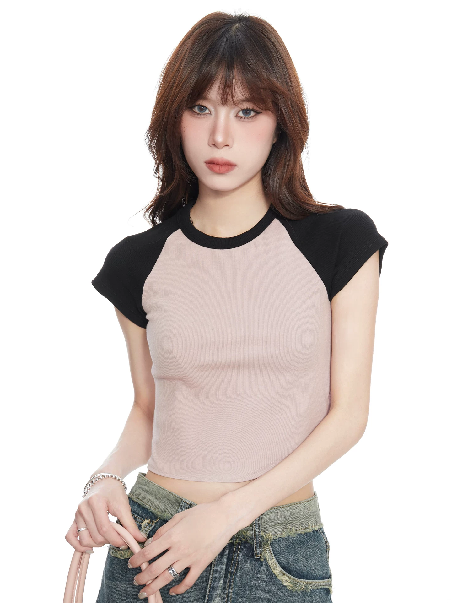 クルーネック ラグランTシャツ 商品写真