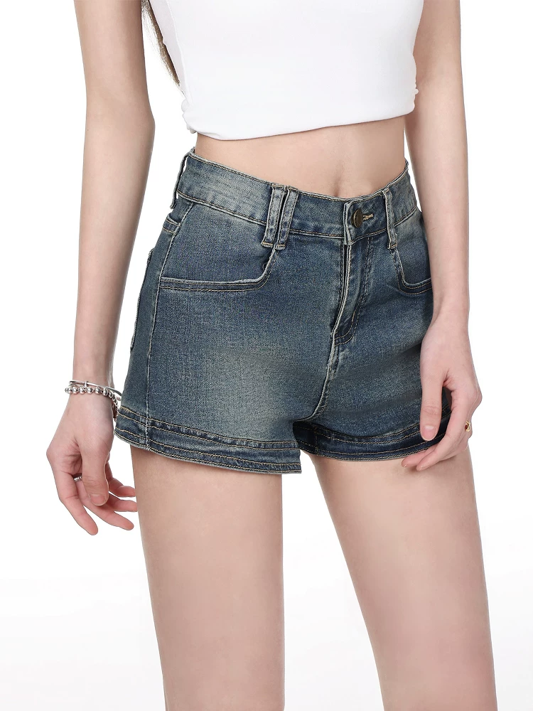 ハイウエスト デニムショートパンツ 商品写真