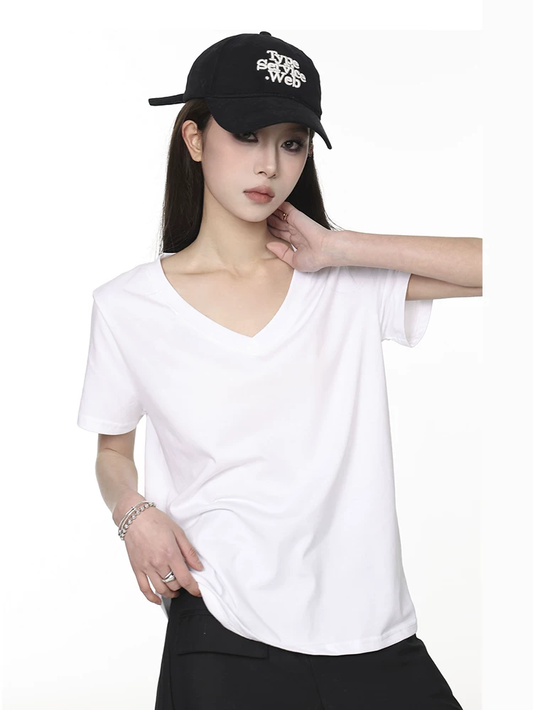 Vネック 半袖Tシャツ 商品写真
