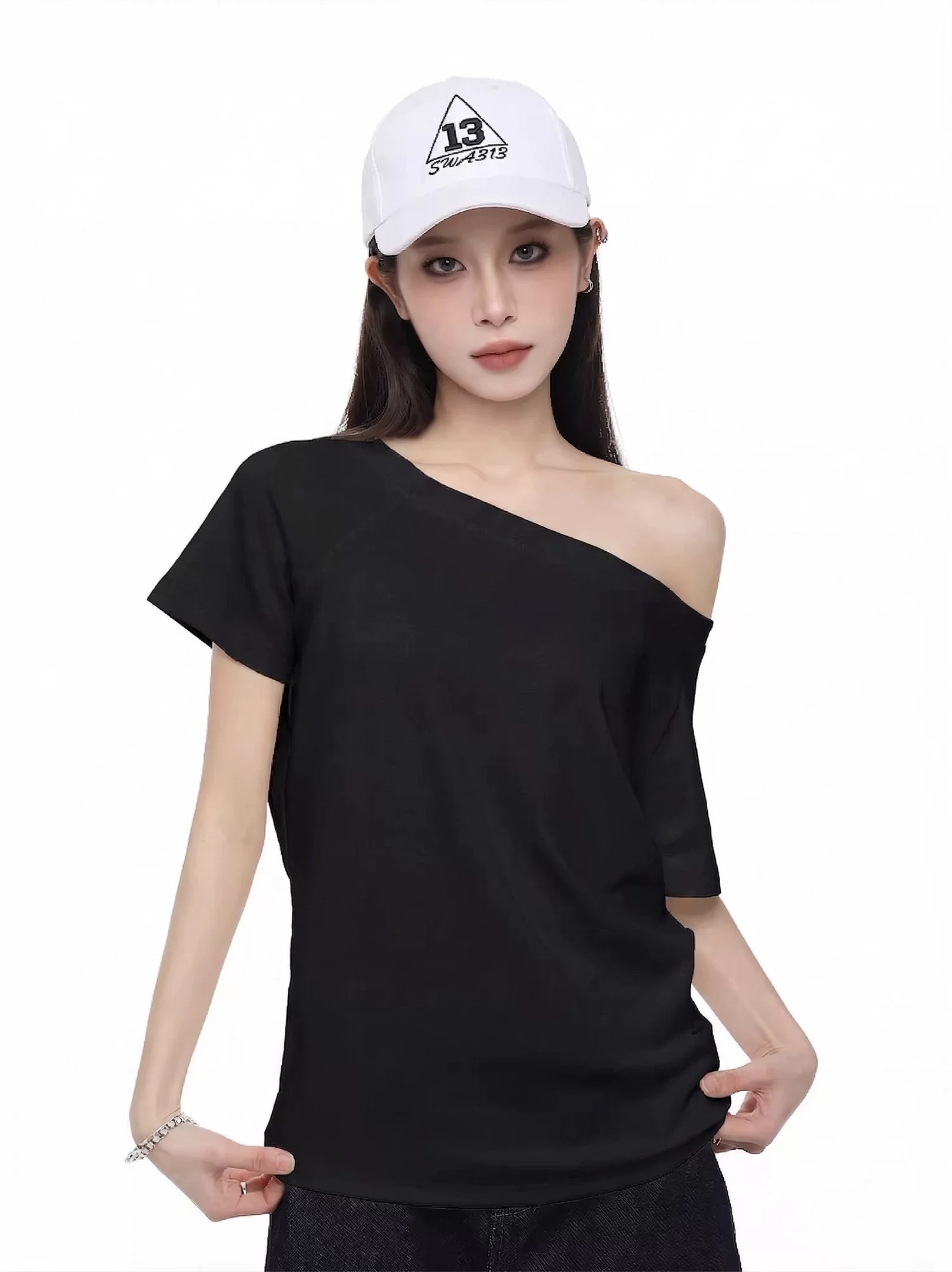 オフショルダー 半袖Tシャツ 商品説明・サイズ資料