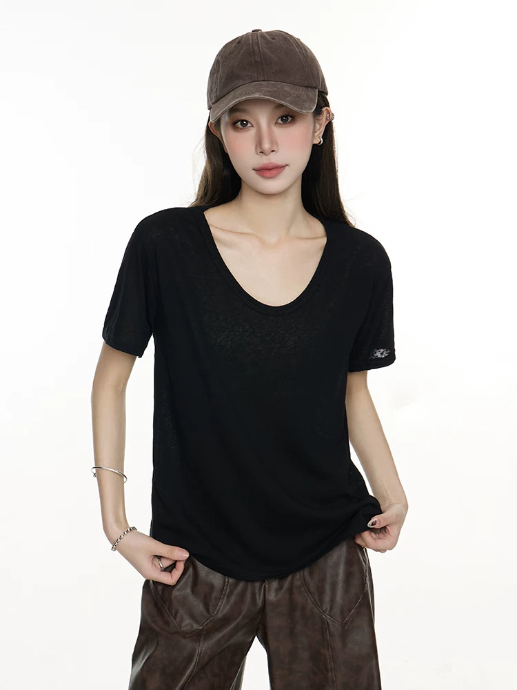 Vネック 半袖Tシャツ 商品写真