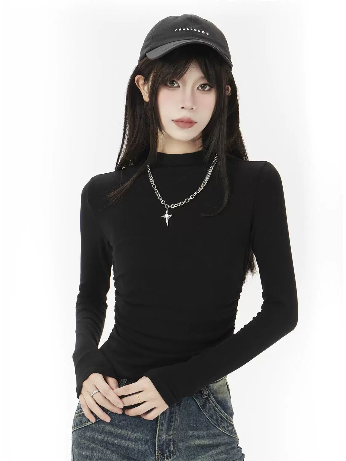 タートルネック 長袖Tシャツ 商品写真