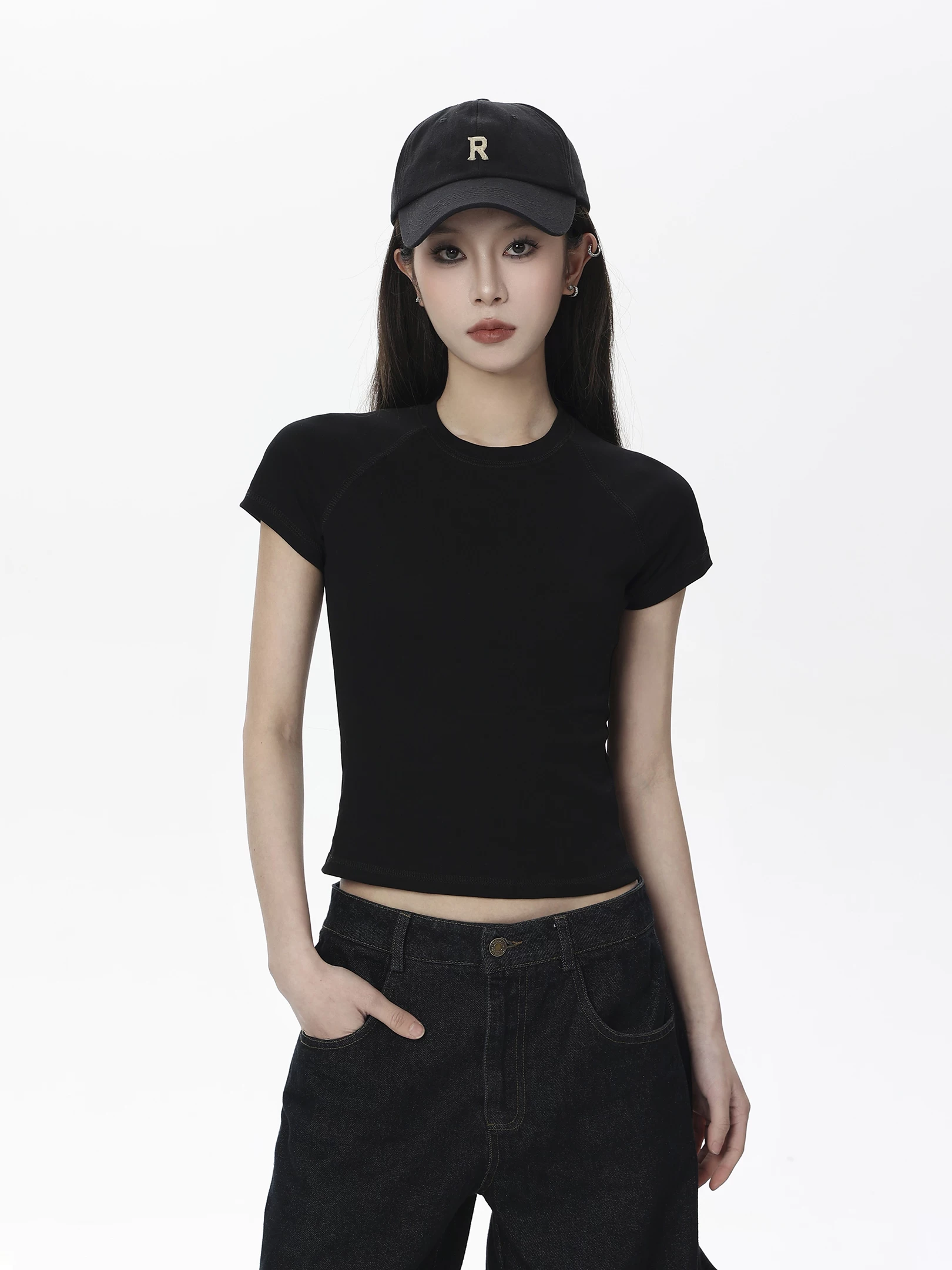 ラグラン ショート丈Tシャツ 商品写真
