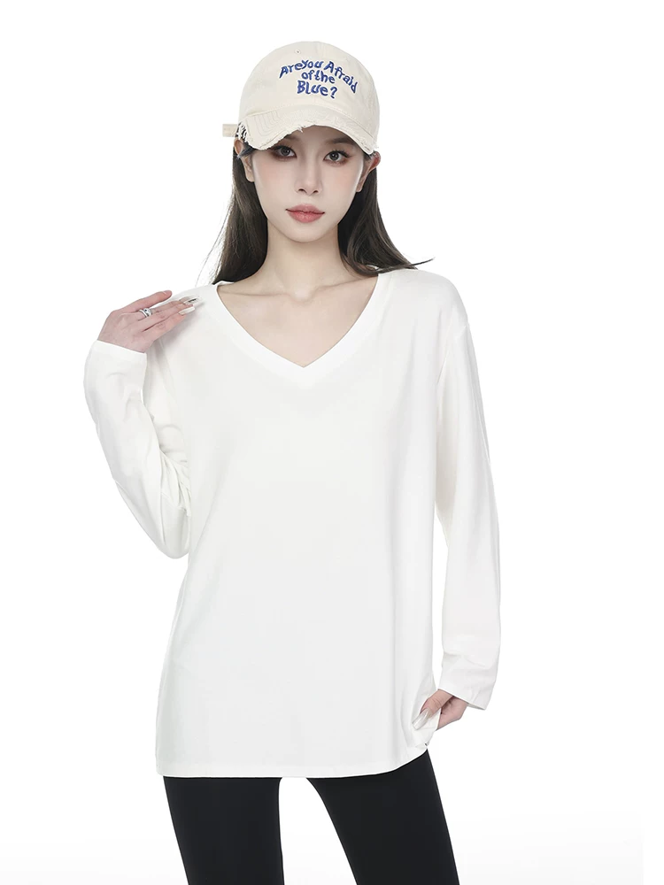 Vネック 長袖Tシャツ 商品写真