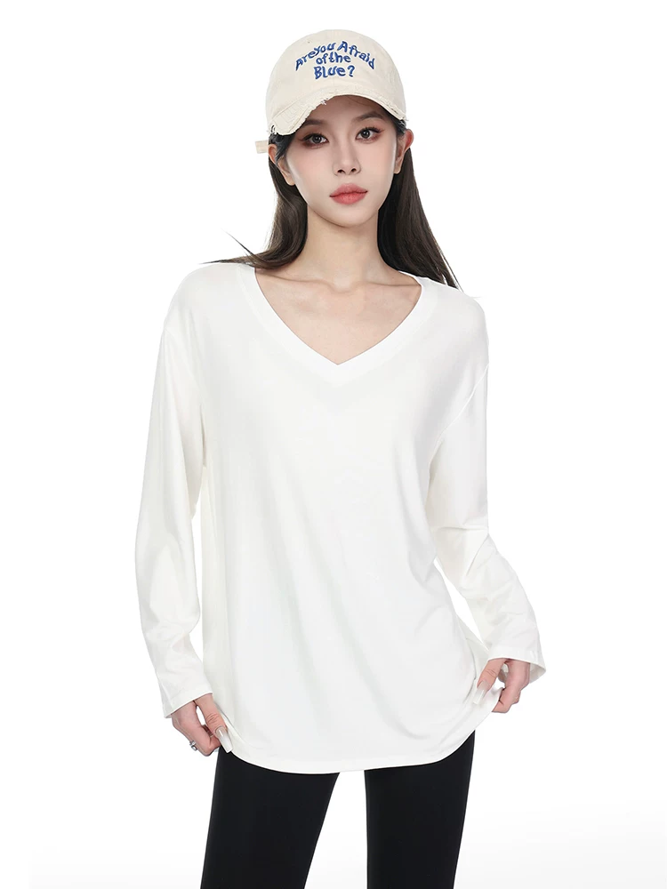 Vネック 長袖Tシャツ 商品写真