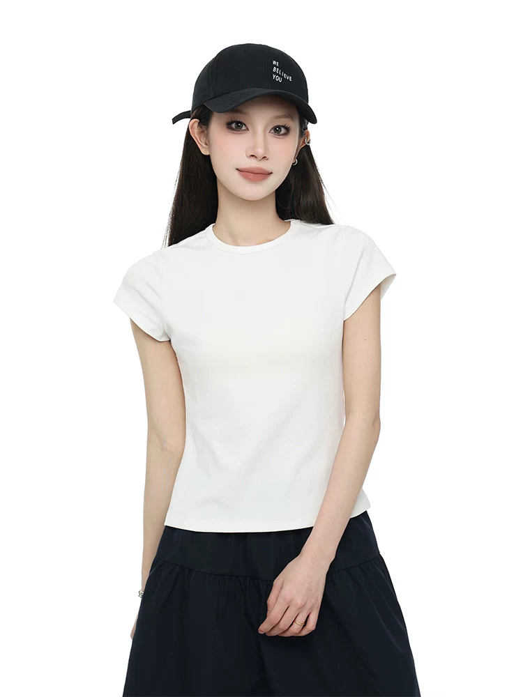 クルーネック ショート丈Tシャツ 商品写真