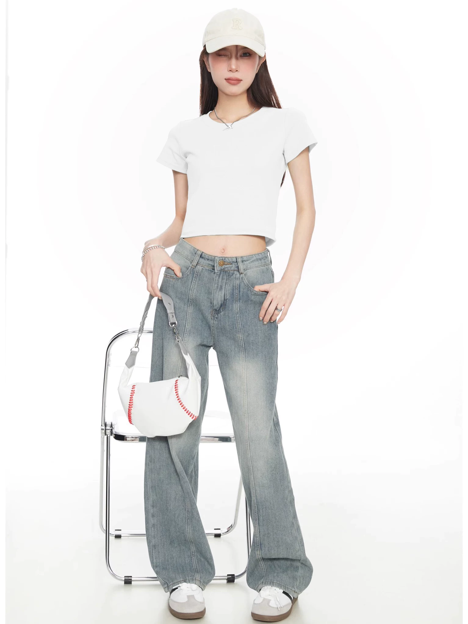 ショート丈 半袖Tシャツ 商品説明・サイズ資料