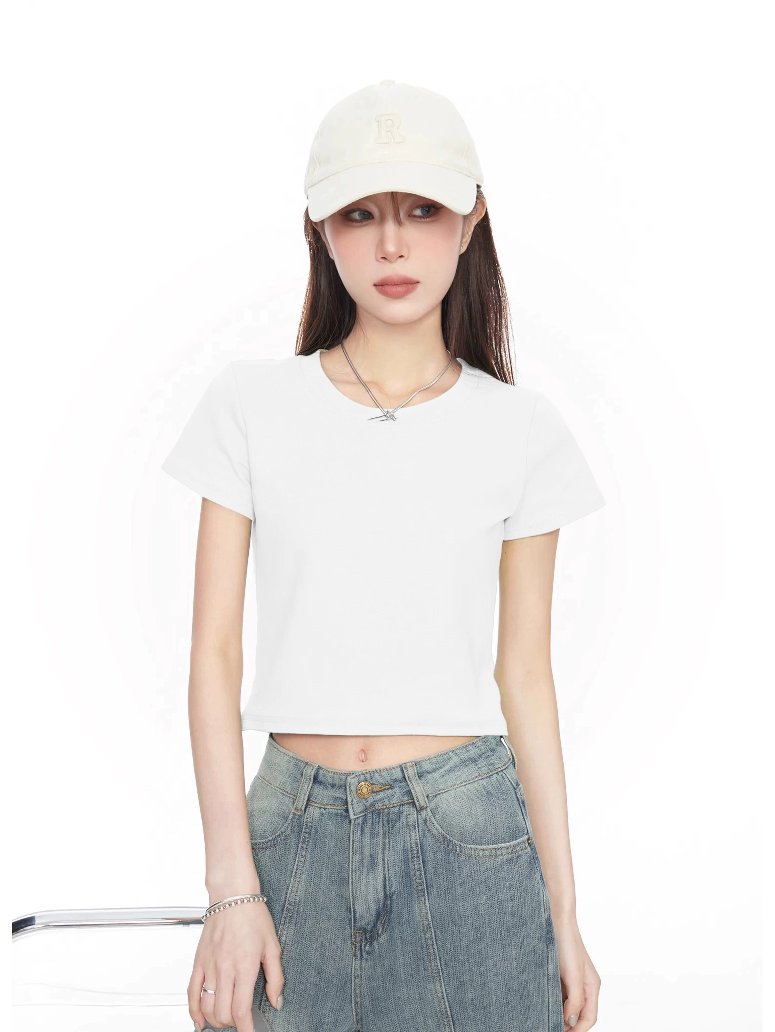 ショート丈 半袖Tシャツ 商品説明・サイズ資料