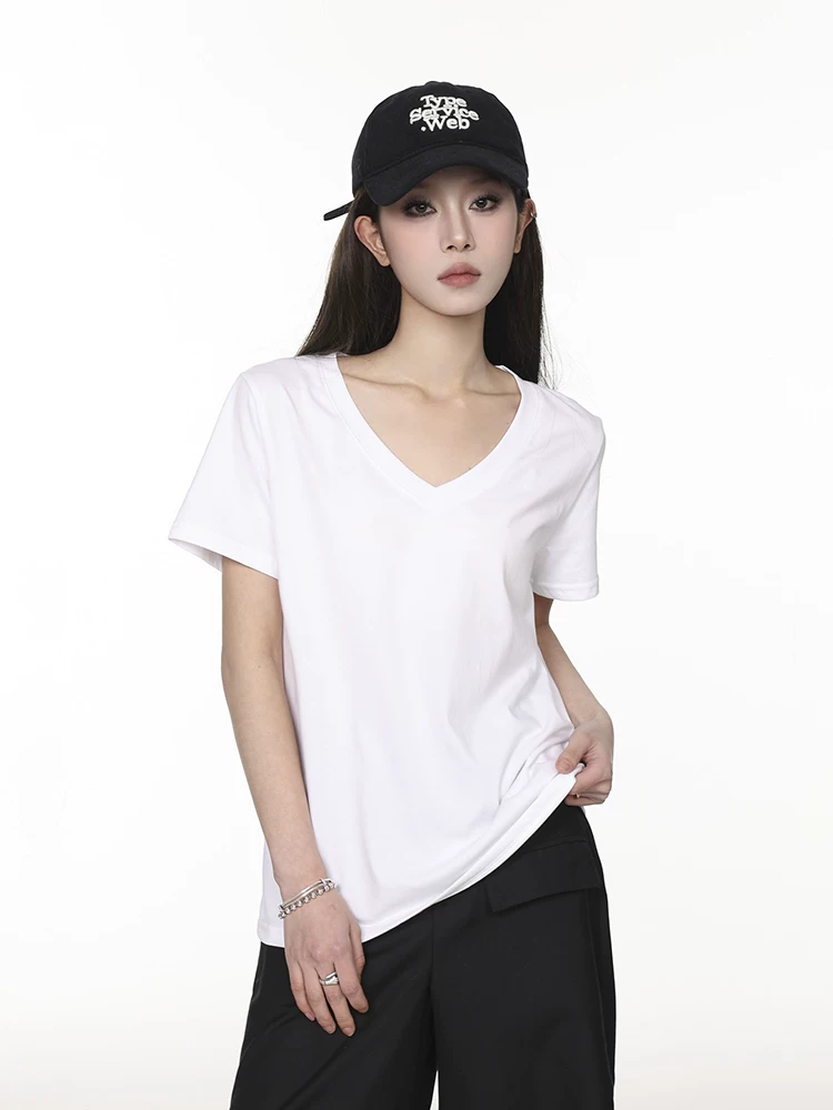 Vネック 半袖Tシャツ 商品写真