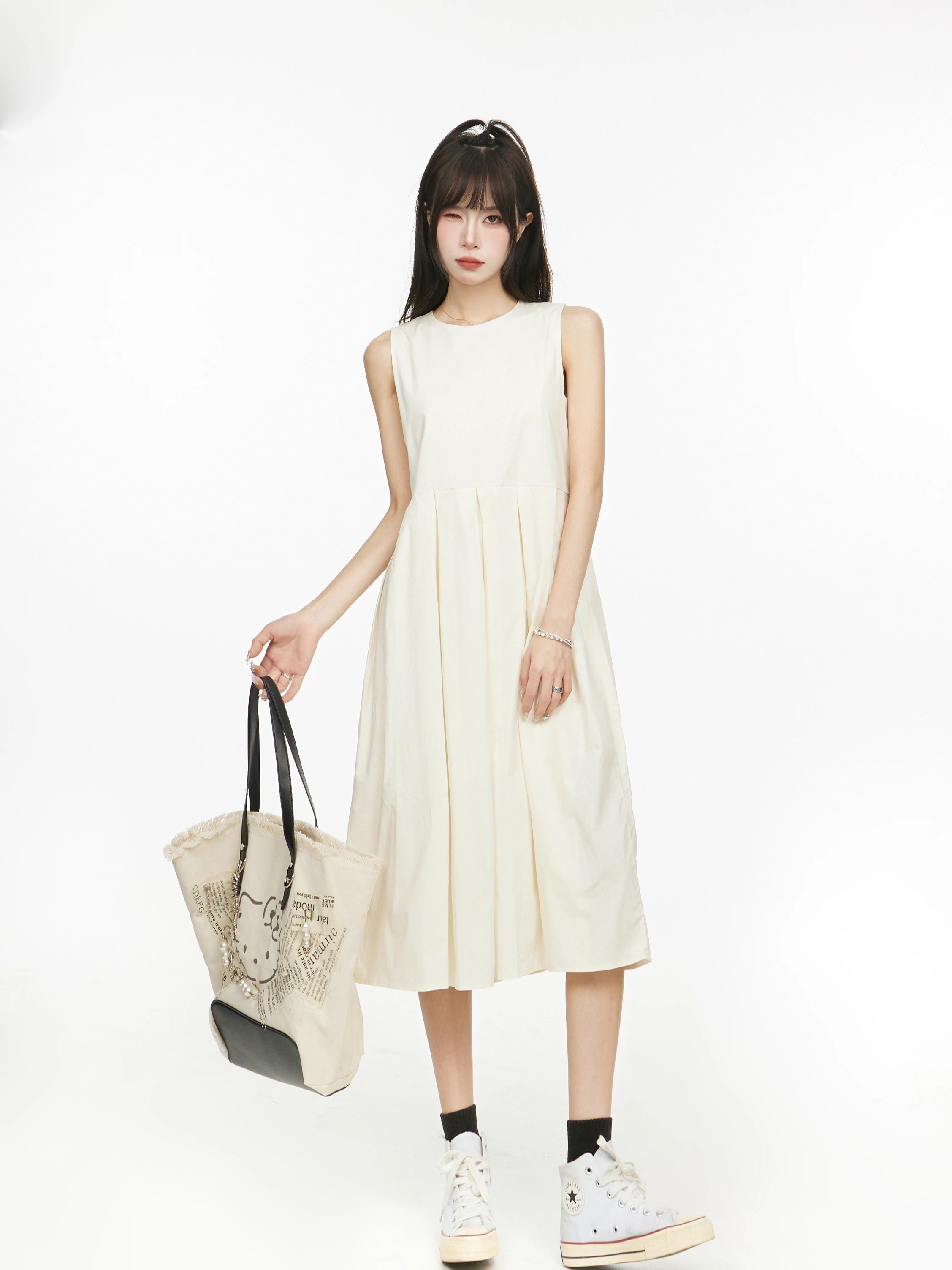 ノースリーブ ロングワンピース 商品写真