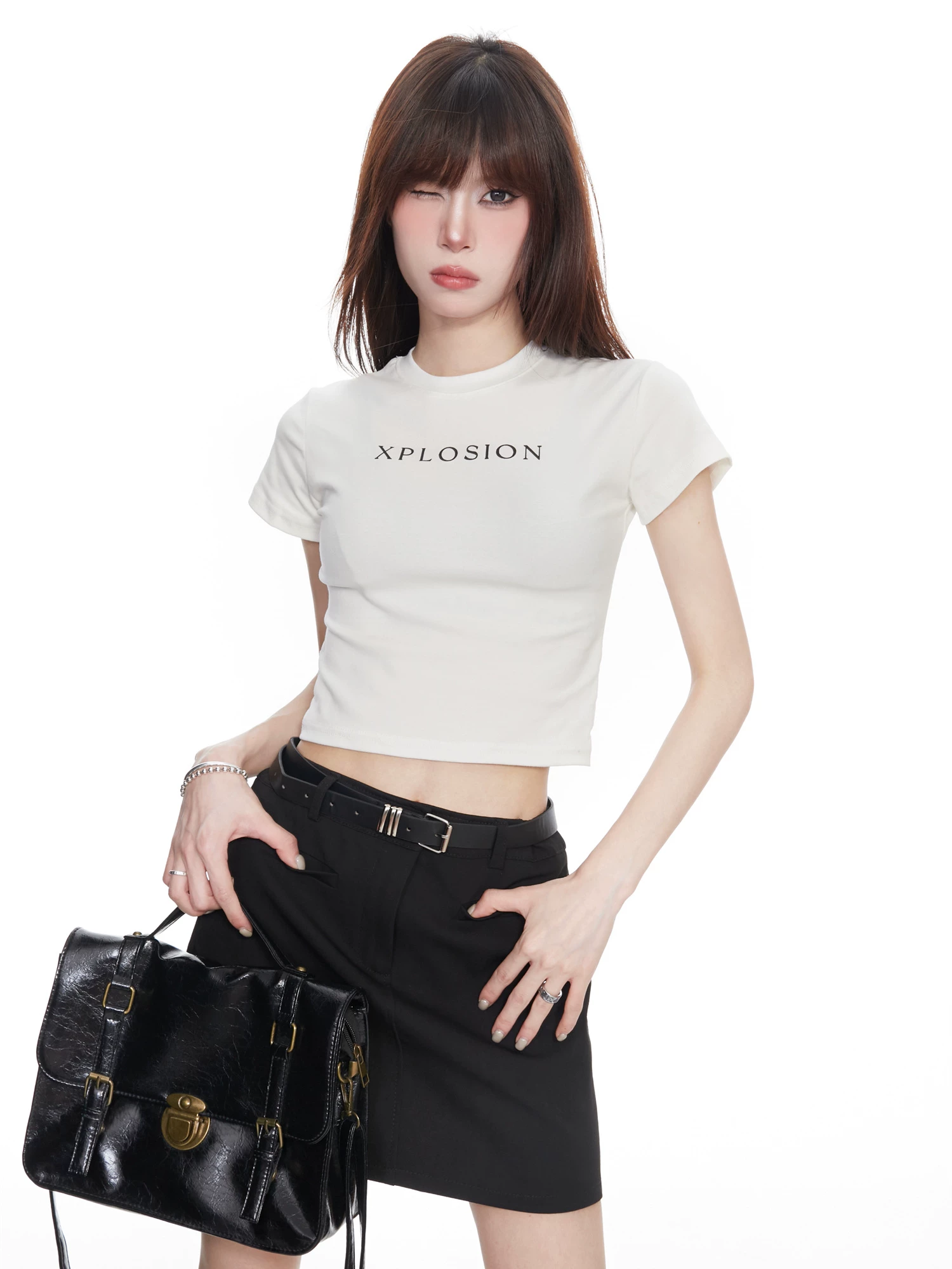 プリント ショート丈Tシャツ 商品写真