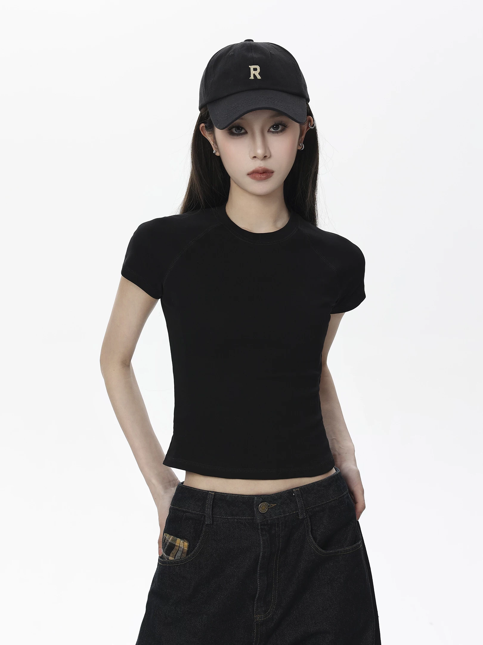 ラグラン ショート丈Tシャツ 商品写真