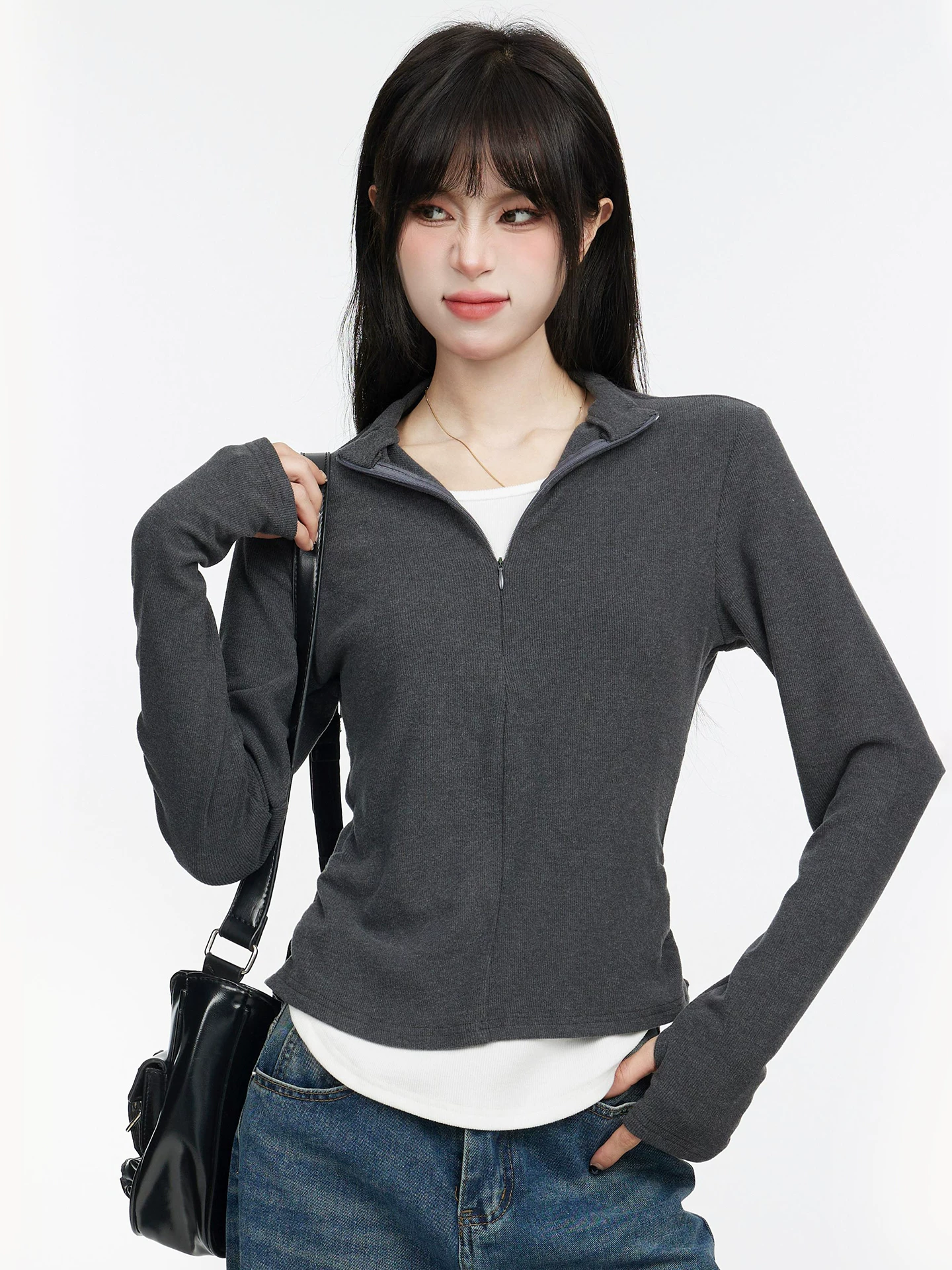 レイヤード風 長袖Tシャツ 商品写真