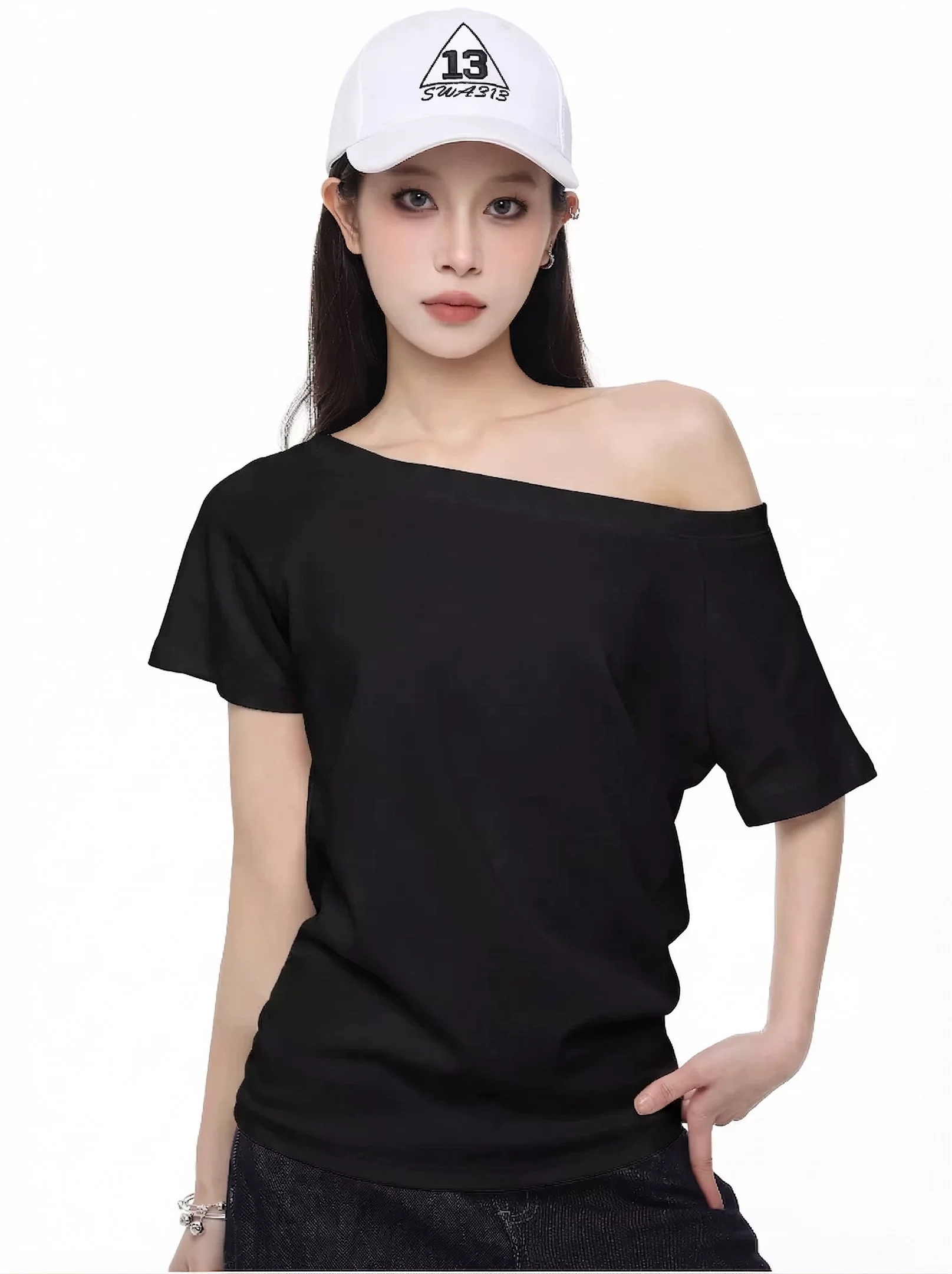 オフショルダー 半袖Tシャツ 商品説明・サイズ資料