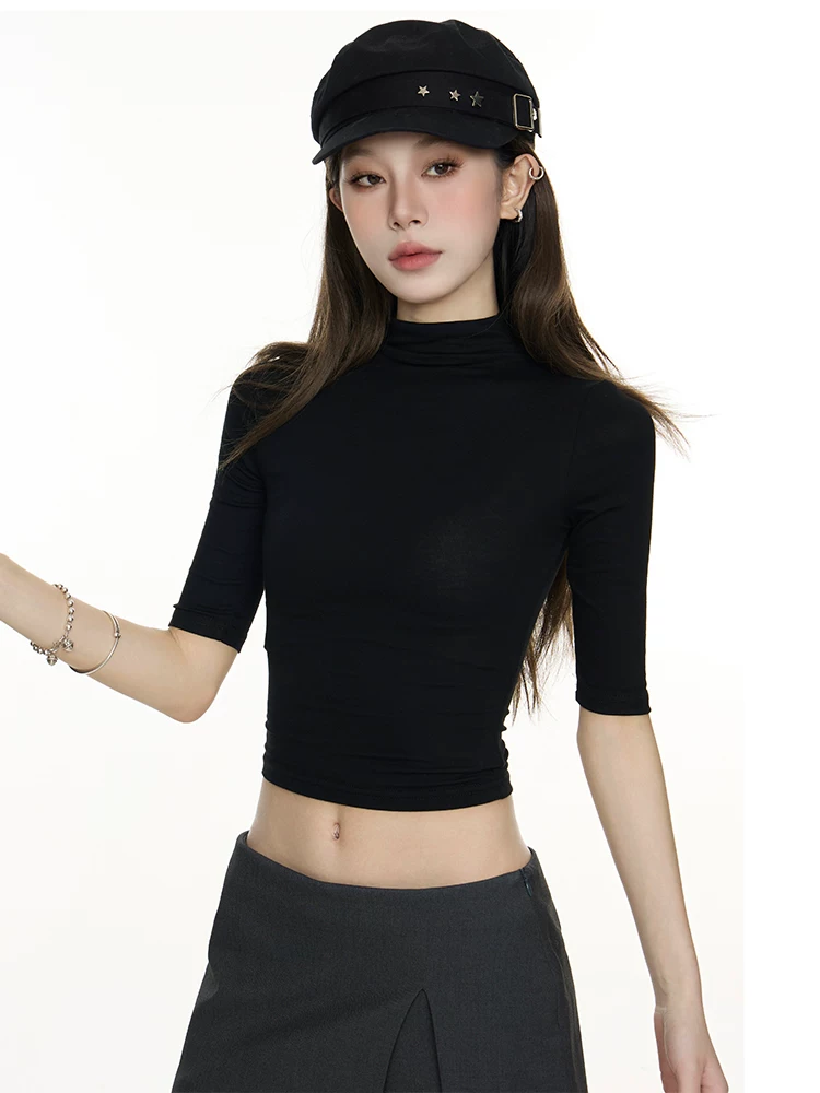 ハイネック 五分袖Tシャツ 商品写真