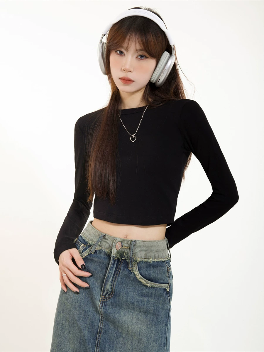 ショート丈 長袖Tシャツ 商品写真