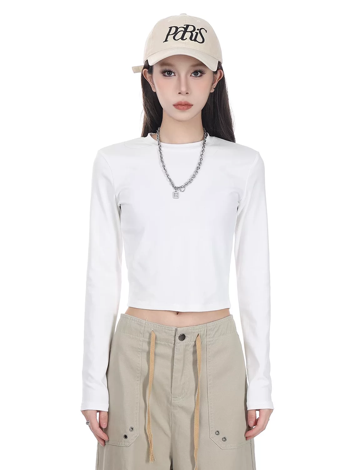 クルーネック 長袖Tシャツ 商品写真