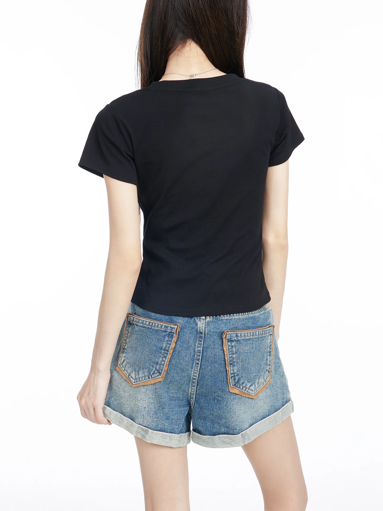 ショート丈 半袖Tシャツ 商品写真