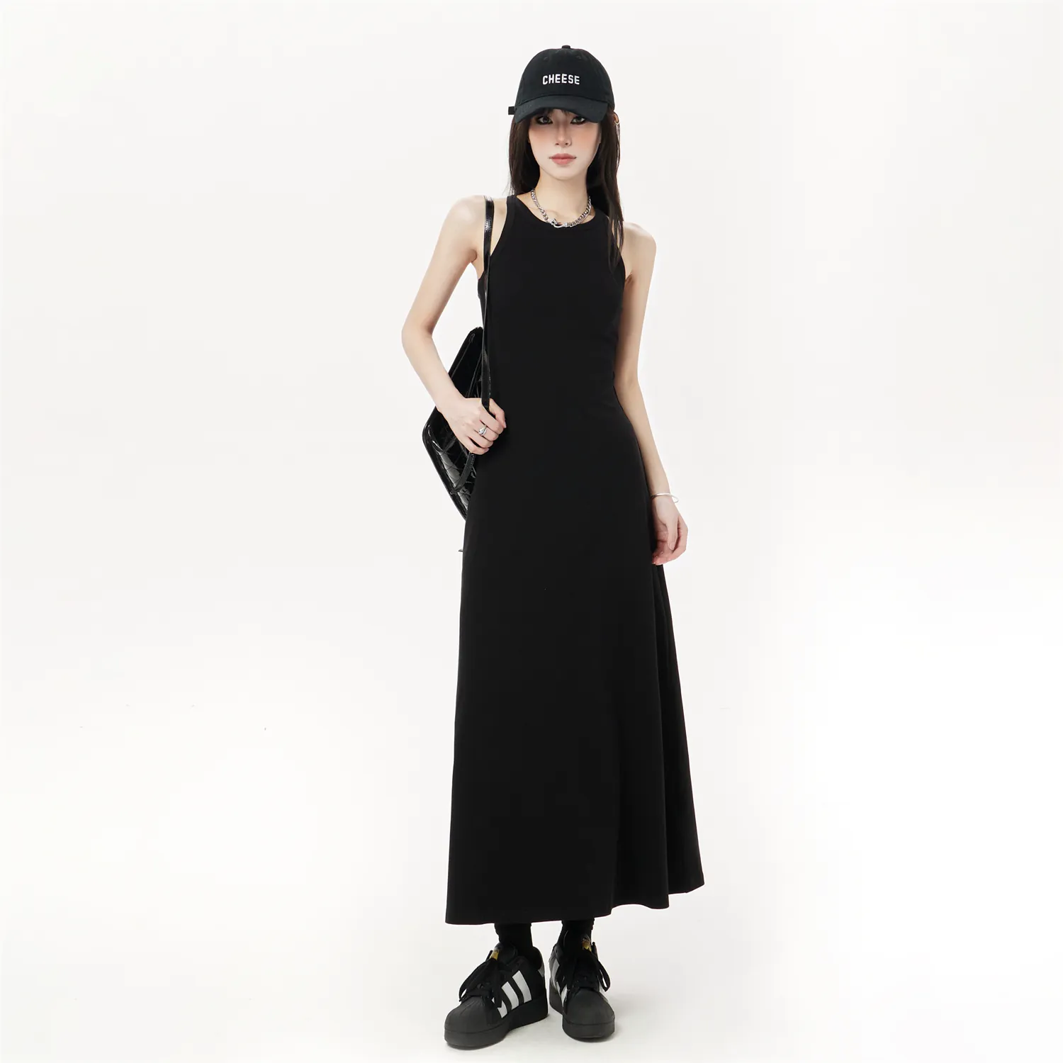 パッド付き キャミロングワンピース 商品写真