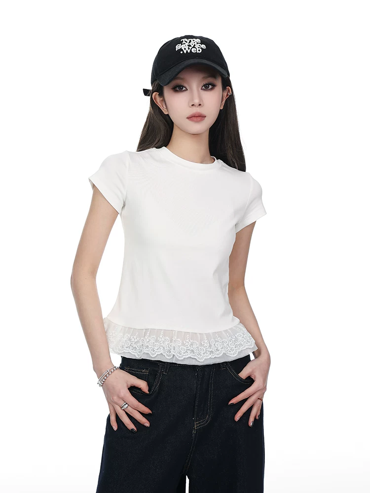 レース 半袖Tシャツ 商品写真