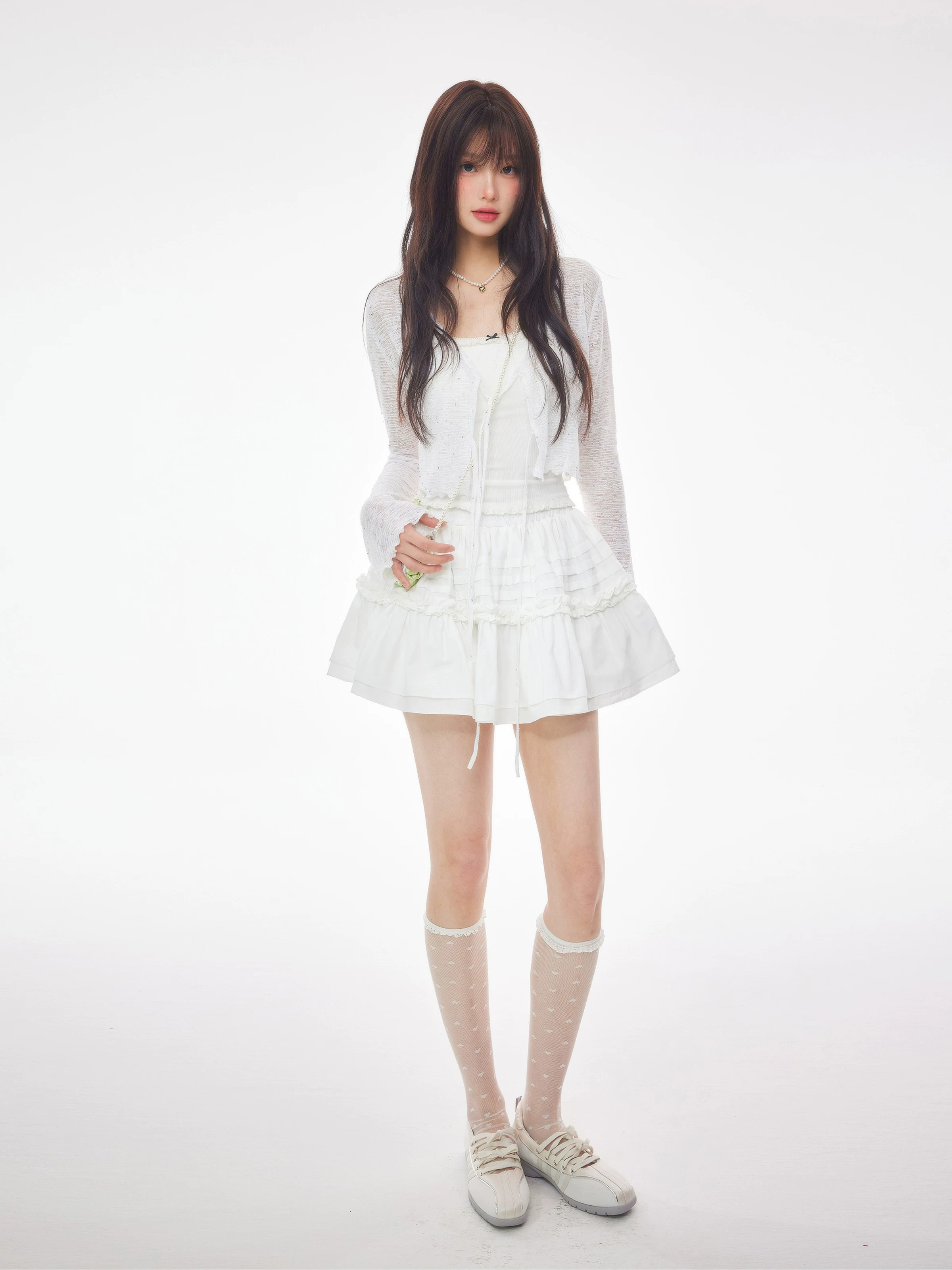 ハイウエスト ティアードミニスカート 商品写真