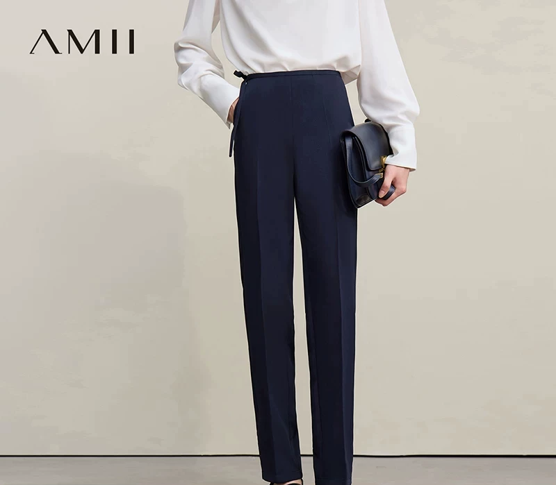 Amii サイドリボン テーパードパンツ 商品写真