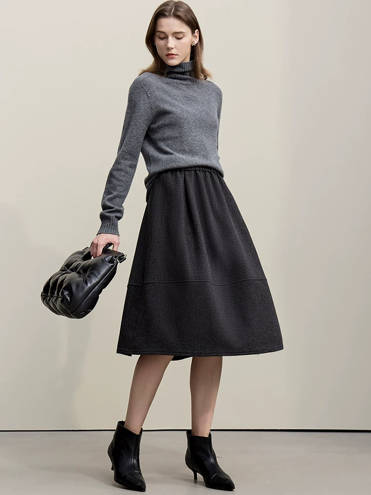 厚手 ウエストゴム バルーンスカート｜Amii 商品写真