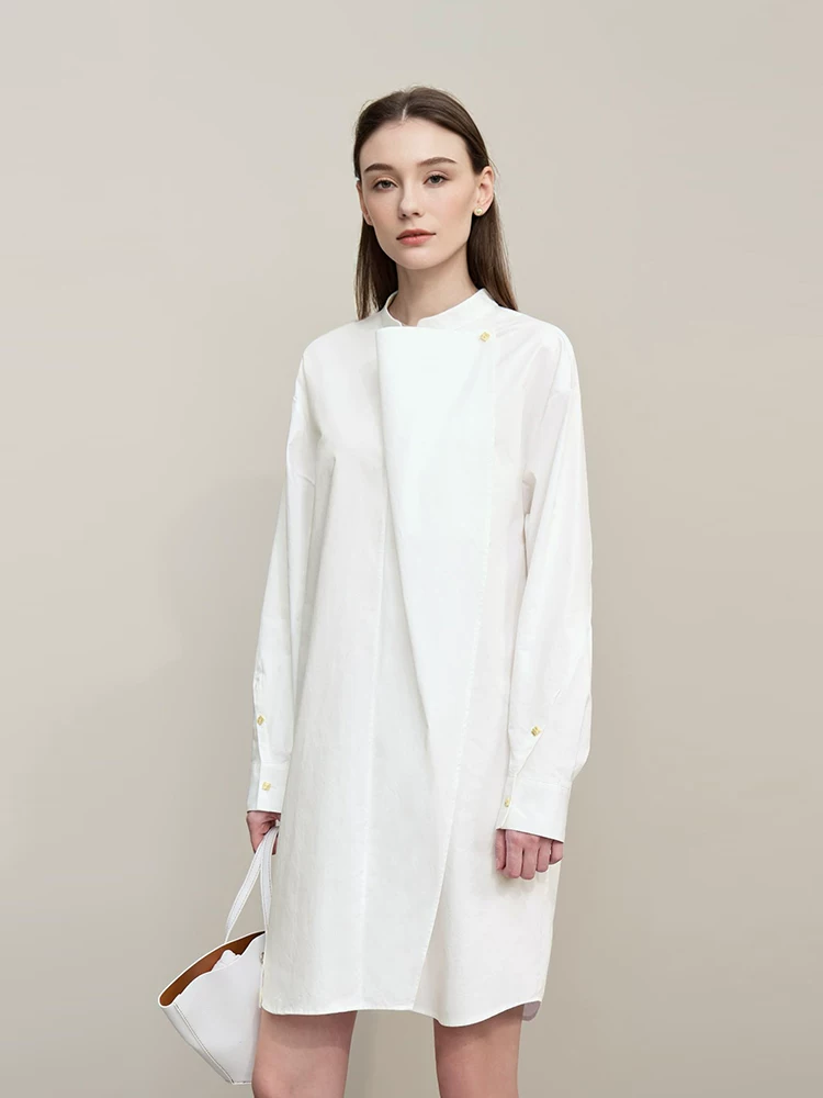 Amii アシンメトリー コットンシャツワンピース 商品写真