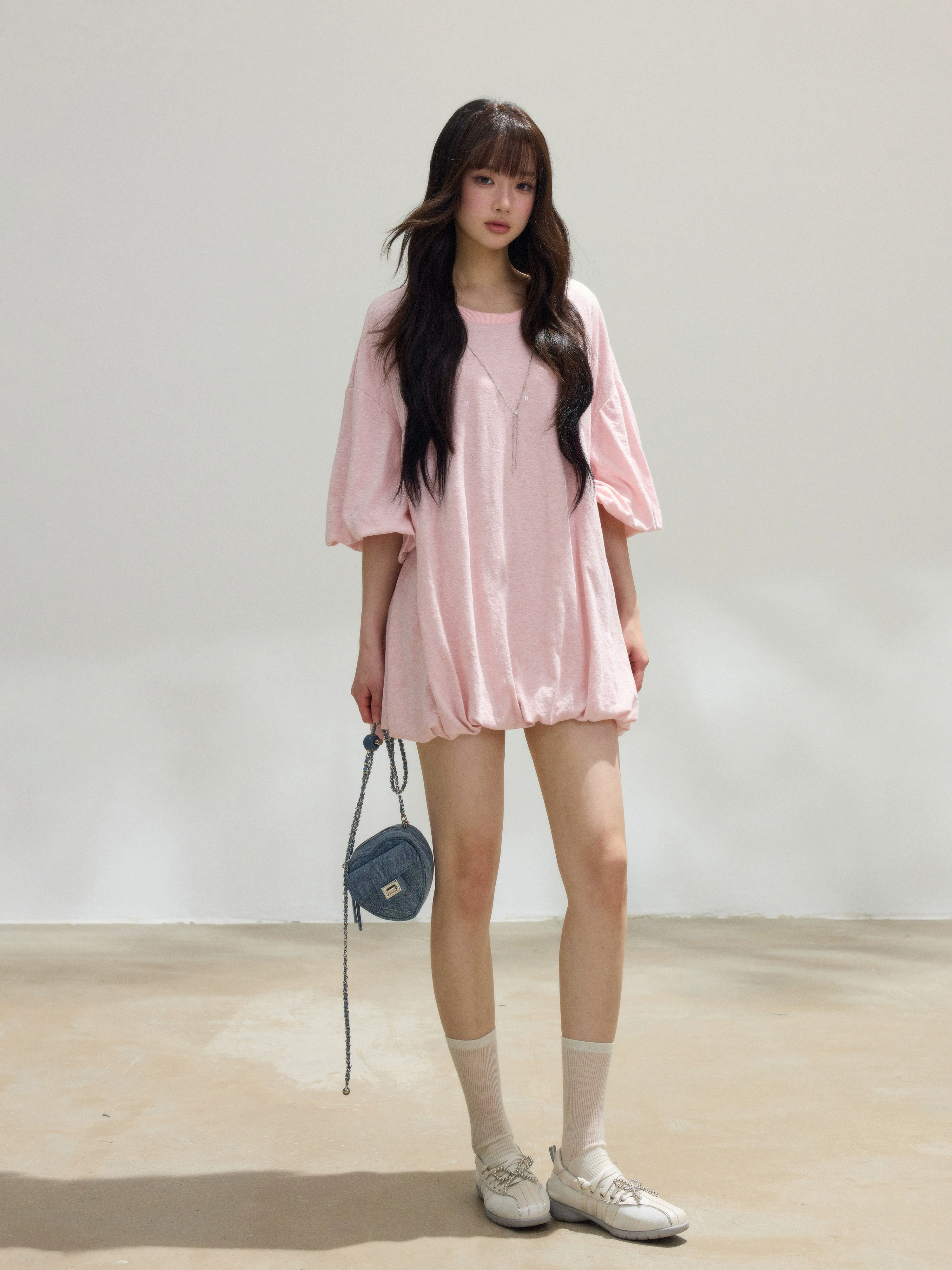 バルーンシルエット クルーネック半袖Tシャツ 商品写真