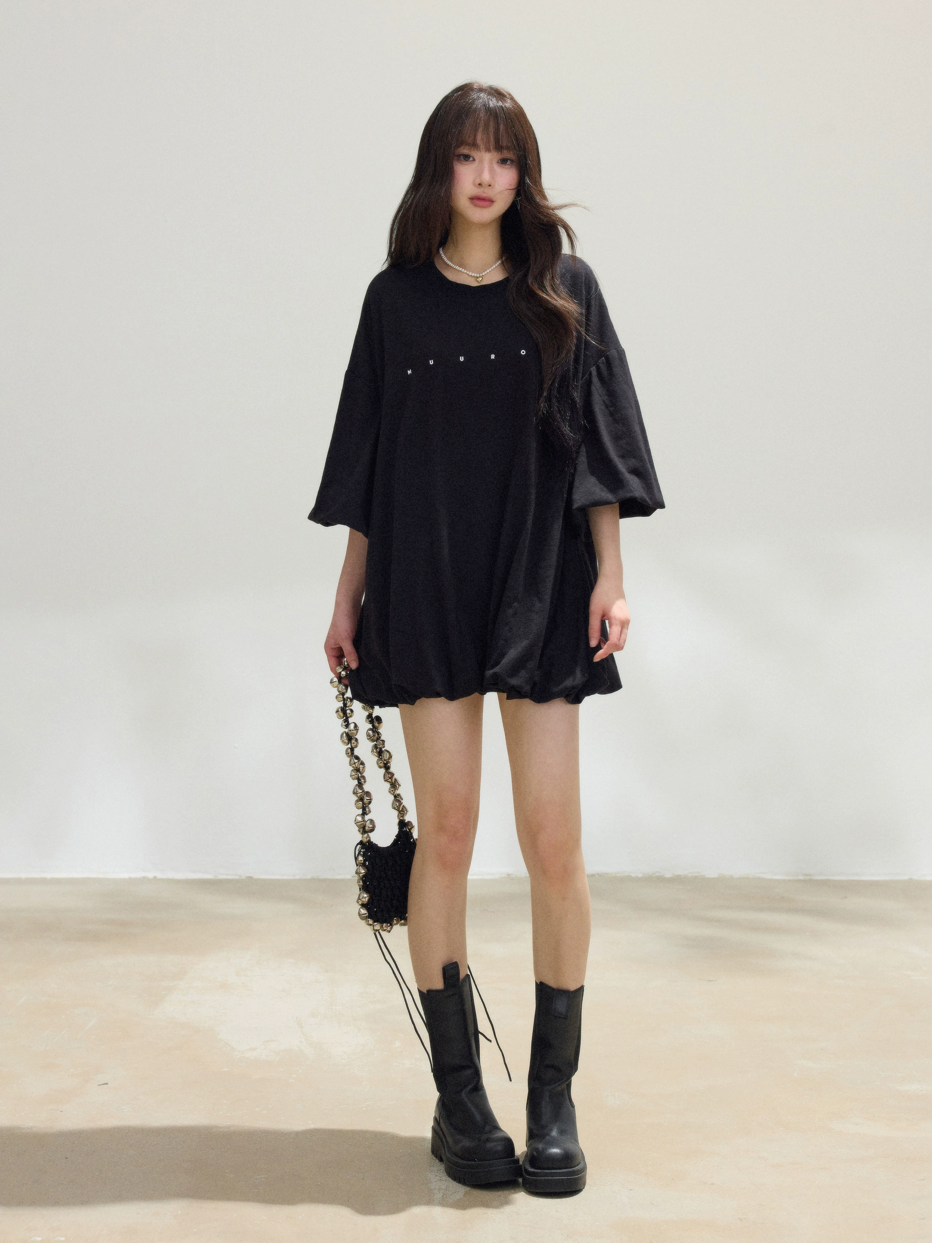 バルーンシルエット クルーネック半袖Tシャツ 商品写真