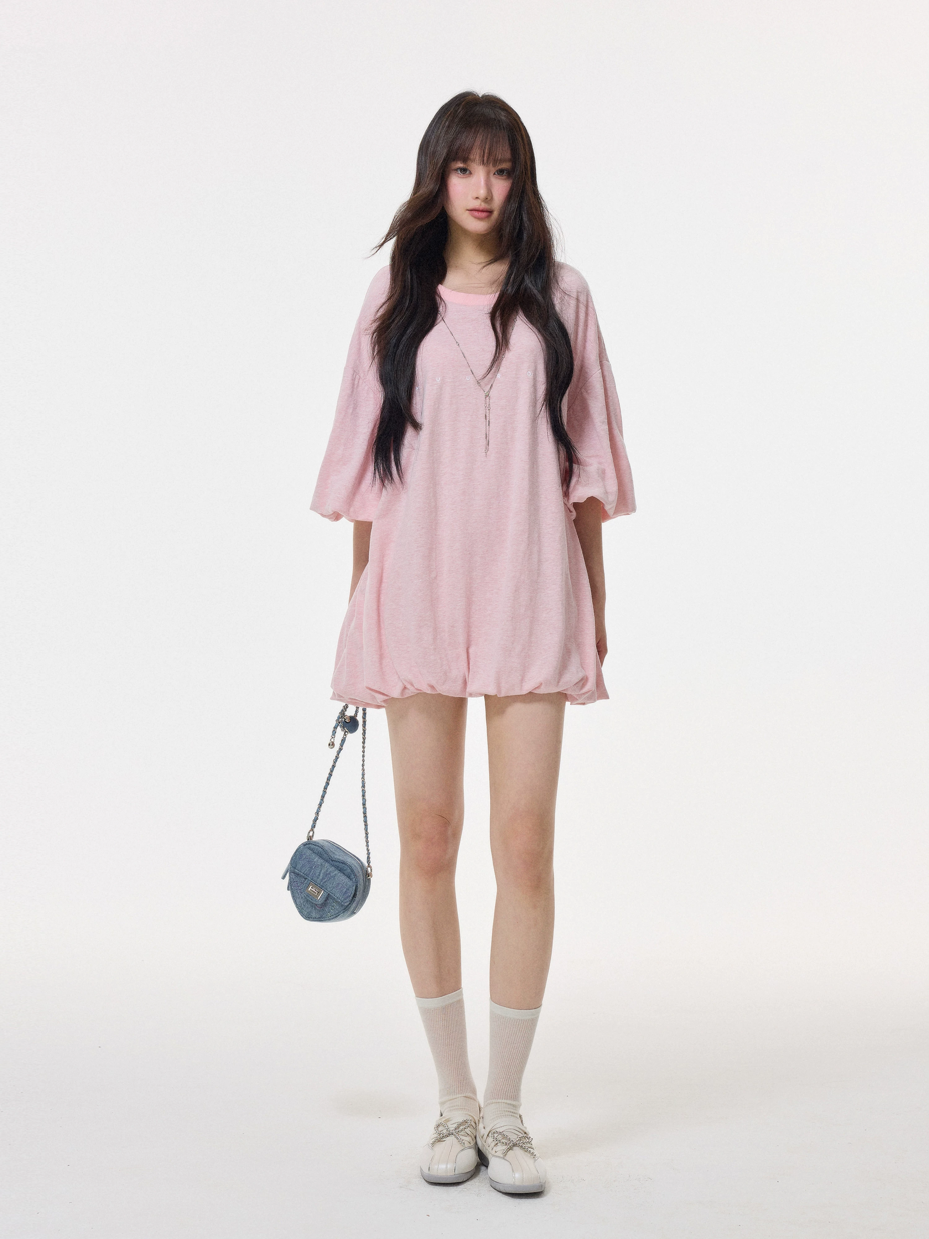 バルーンシルエット クルーネック半袖Tシャツ 商品写真