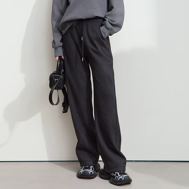 Amii 裏起毛 ウエストゴムパンツ