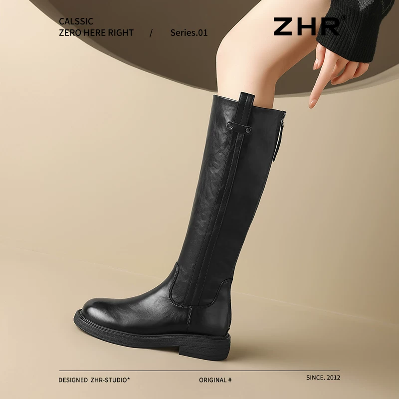 ZHR 厚底 ロングライディングブーツ
