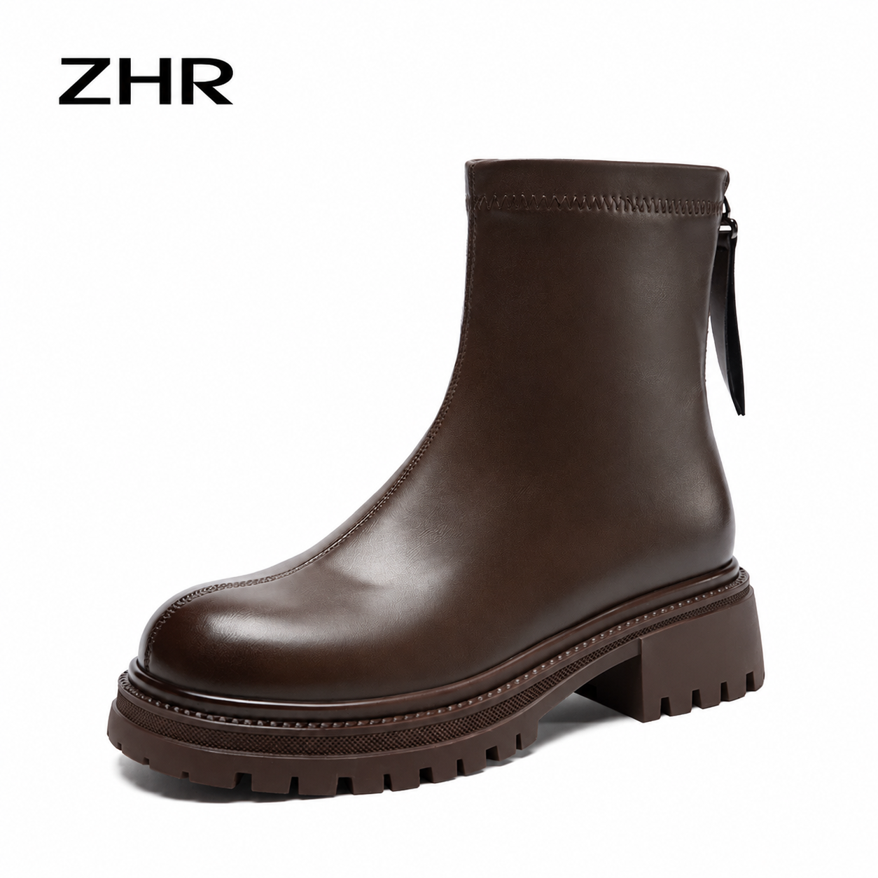 ZHR CQT15MA ボア裏地 5cmヒール ショートブーツ