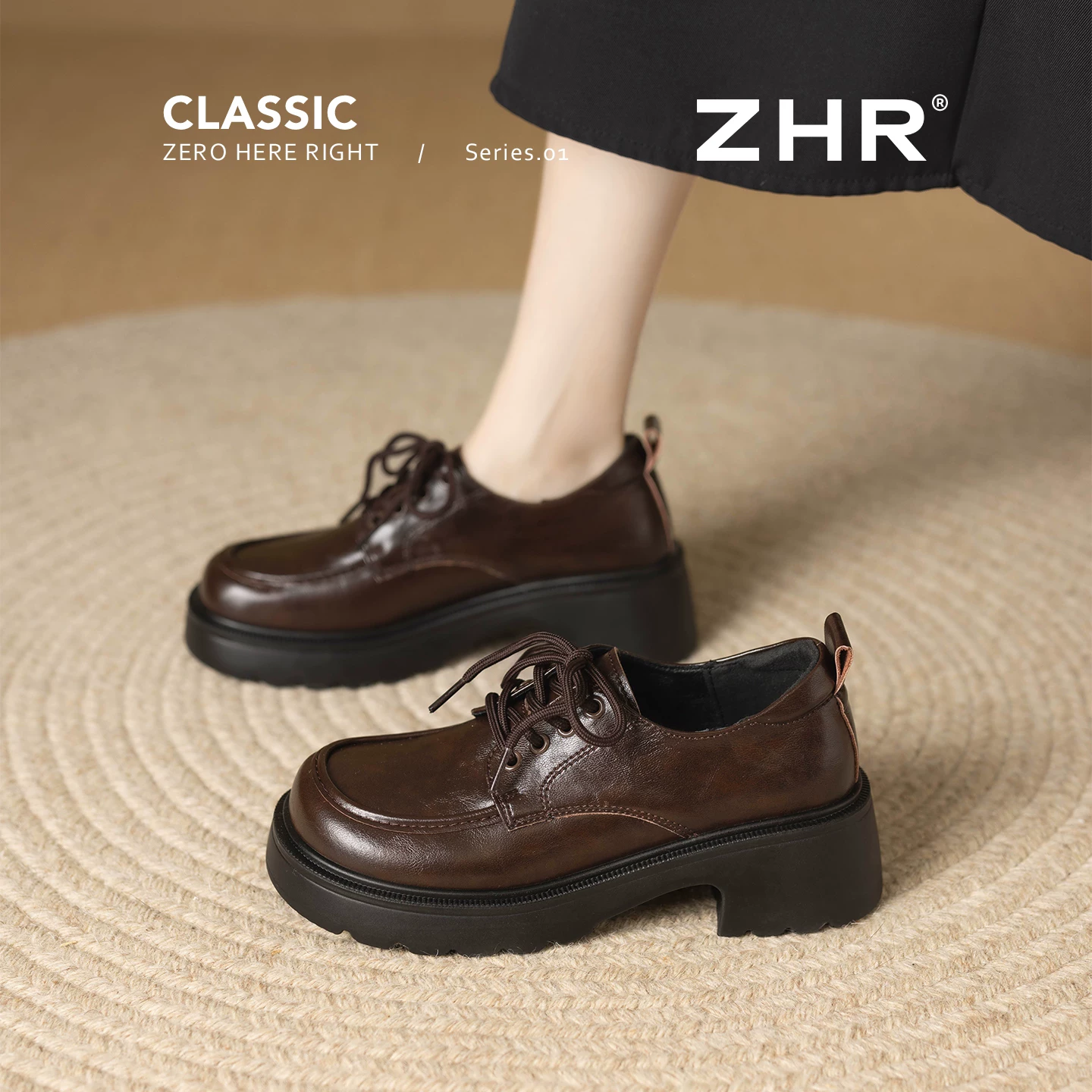 ZHR 厚底 レースアップシューズ 商品写真