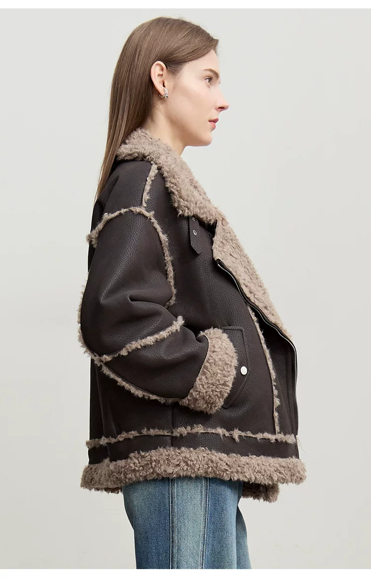 AMII フェイクスエード×ボア ジップジャケット 商品写真