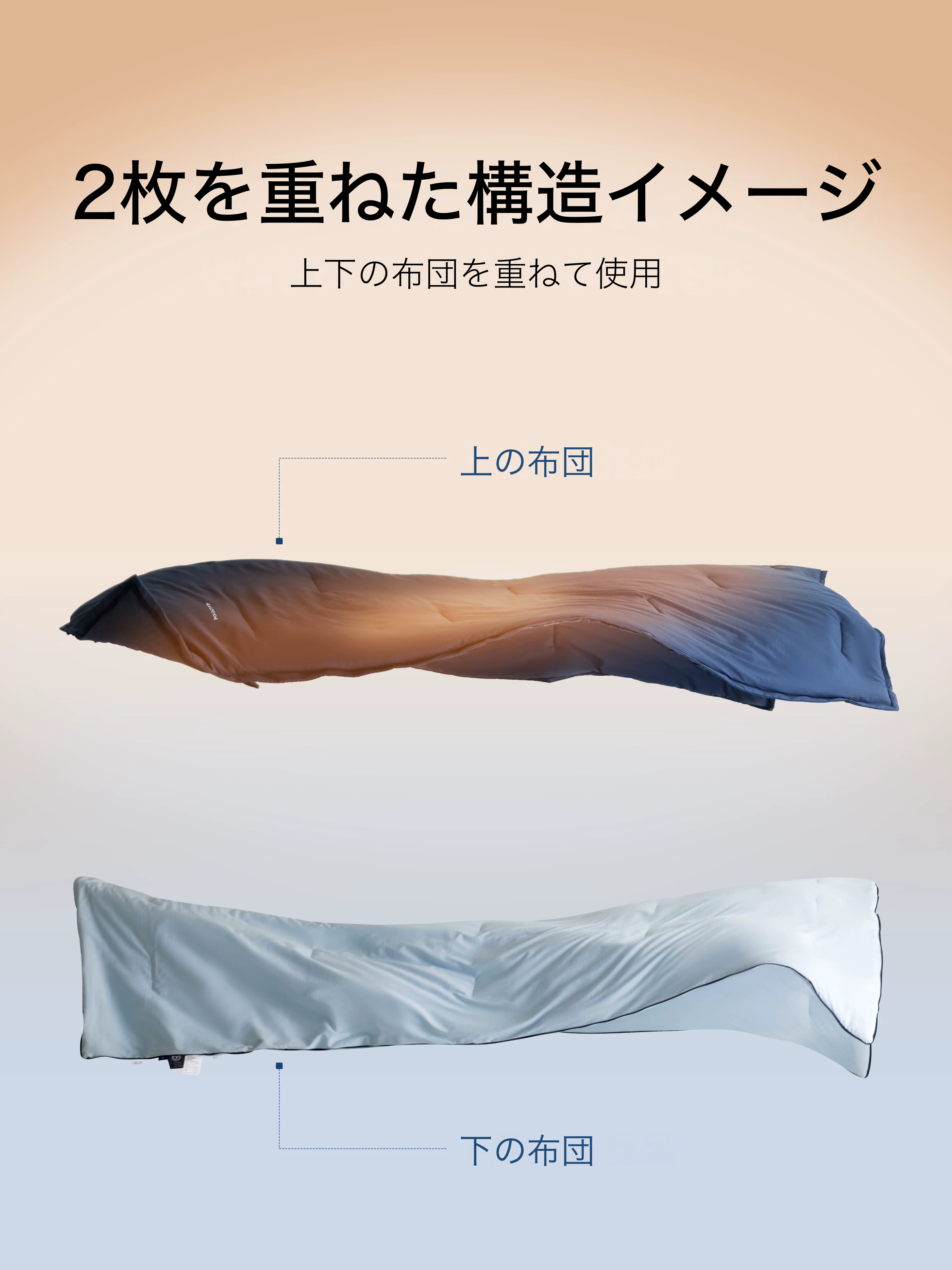 HLA 2枚合わせの掛け布団 商品写真