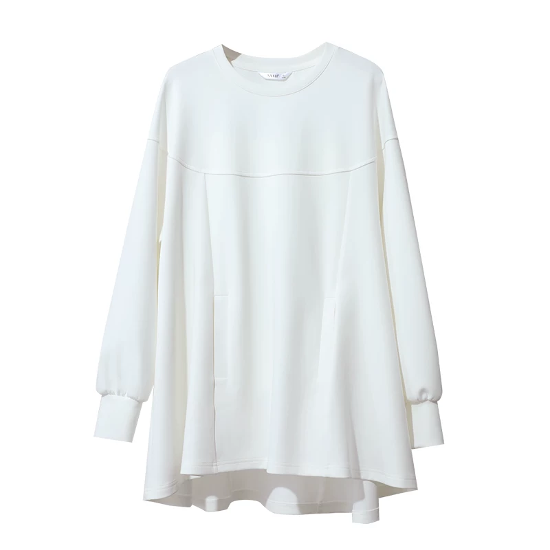 Amii コットン混 Aラインロングスウェット 商品写真