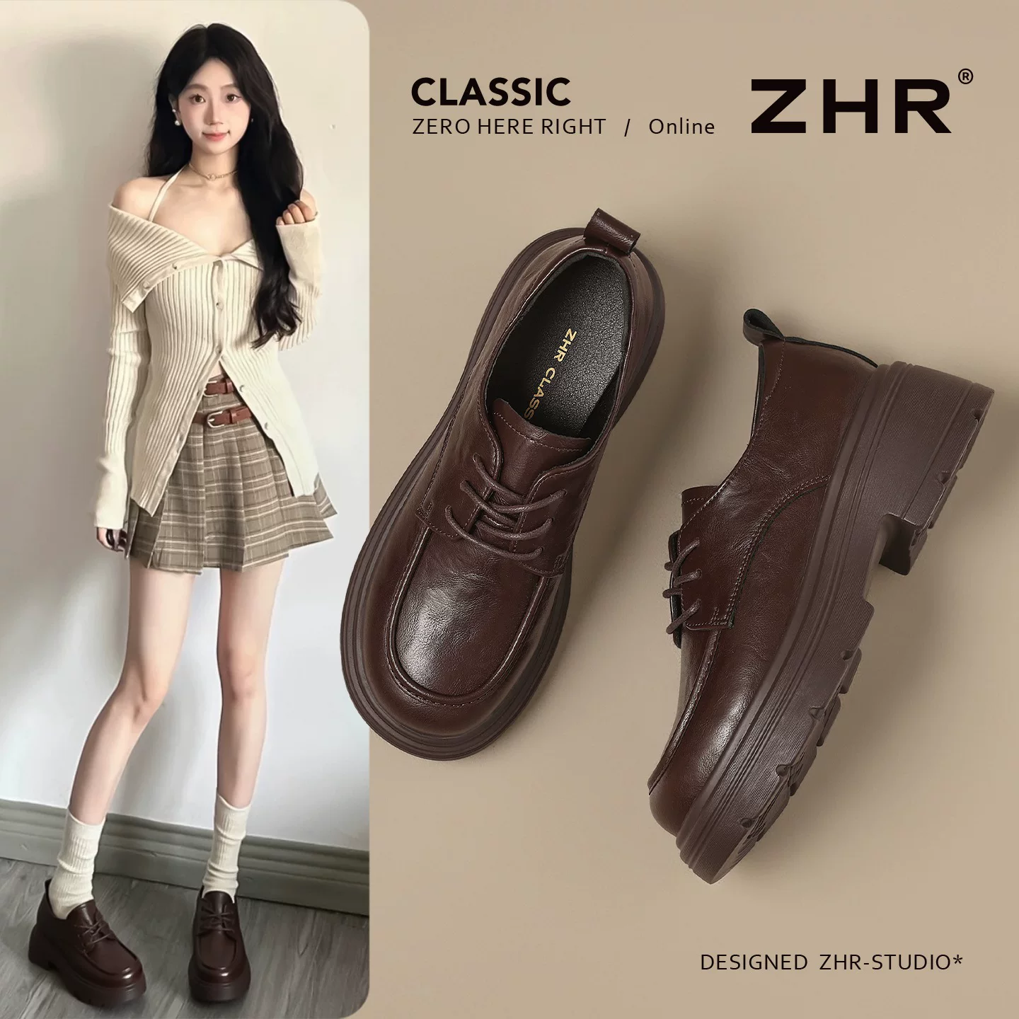 ZHR 厚底 レースアップシューズ 商品写真