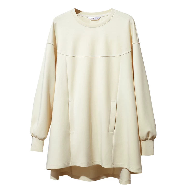 Amii コットン混 Aラインロングスウェット 商品写真