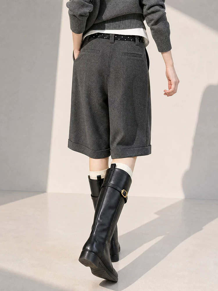 Amii リボン付きワイドハーフパンツ 商品写真