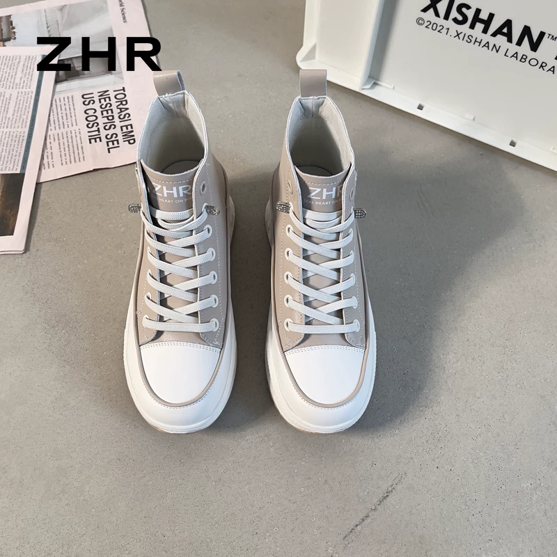 ZHR 厚底ハイカット レースアップスニーカー 商品写真