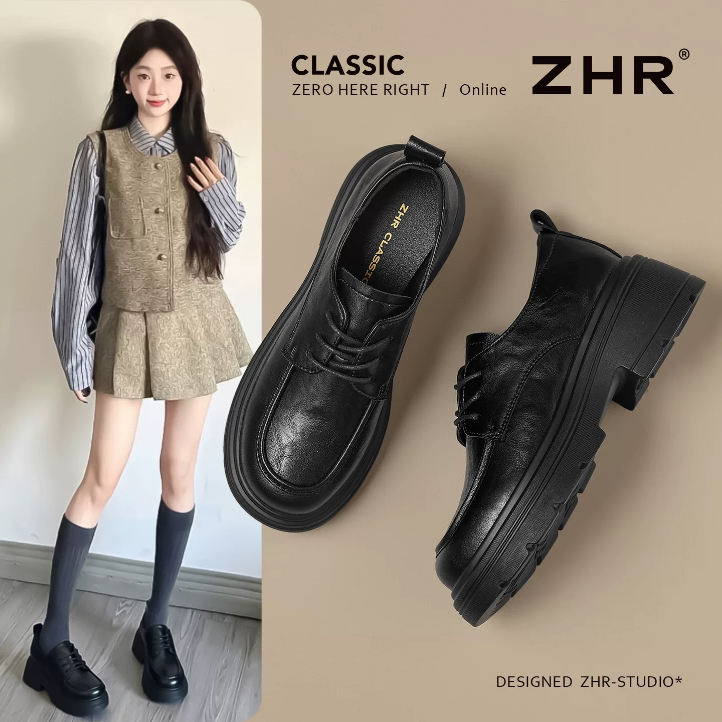ZHR 厚底 レースアップシューズ 商品写真