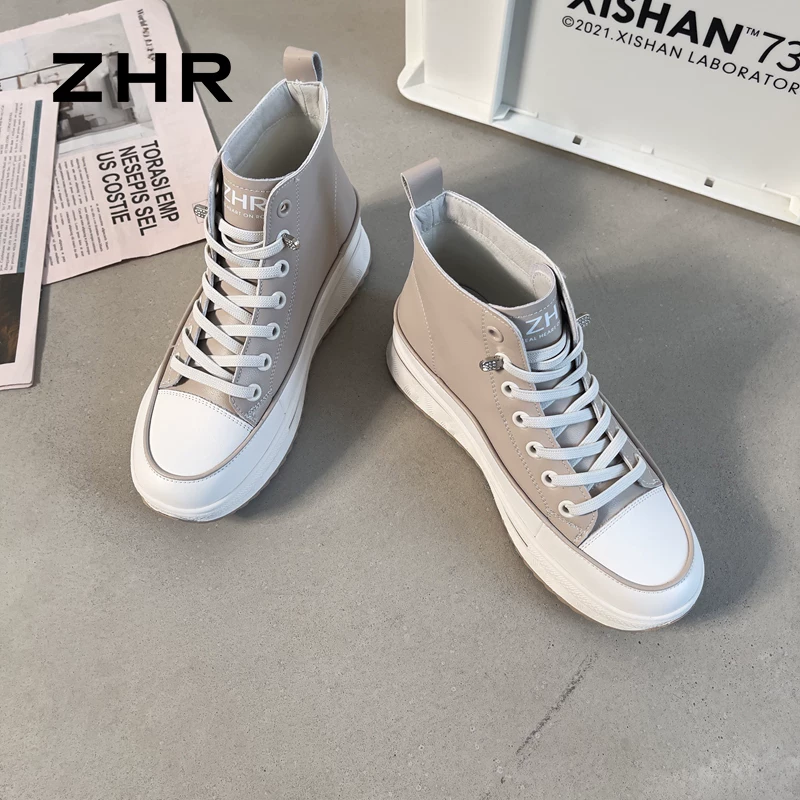 ZHR 厚底ハイカット レースアップスニーカー 商品写真